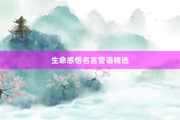 生命感悟名言警语精选